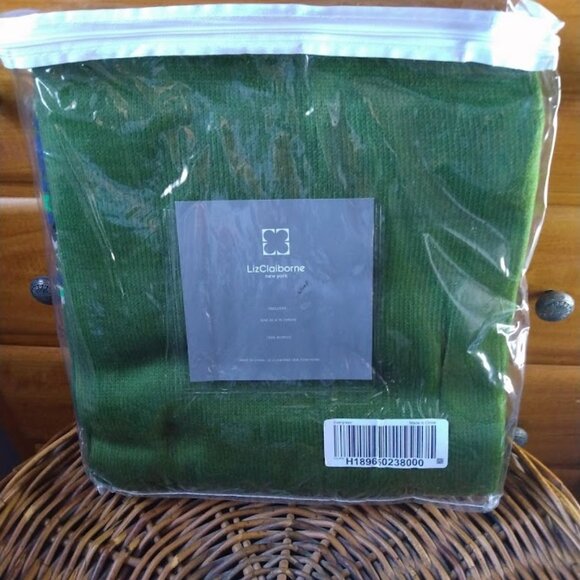 NWT Liz Claiborne NY~Green & Blue Fair Isle Decorative Throw Blanket 50 x 70 - Picture 3 of 7